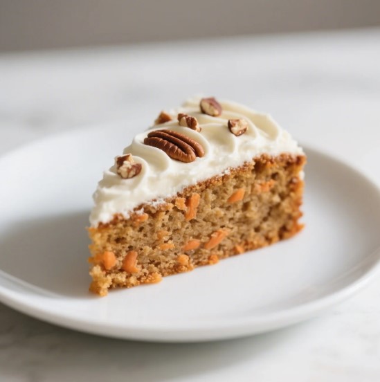 Slice of Carrot Cake with Spice Cake Mix