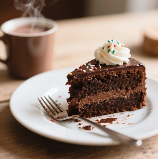 Slice of Chocolate Cake