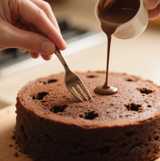 Chocolate Tres Leches Cake Baking