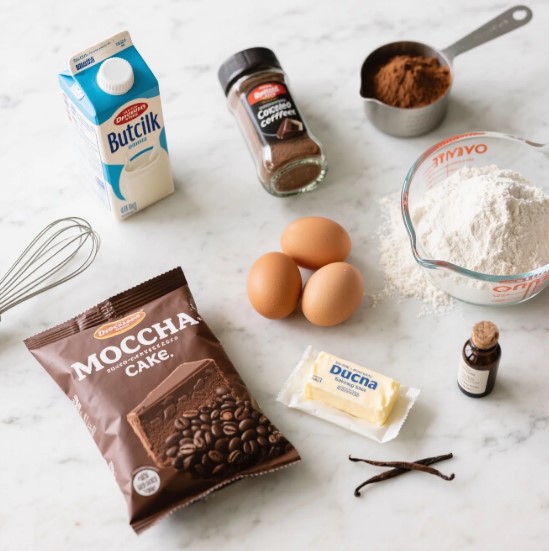 Mocha Coffee Cake Components