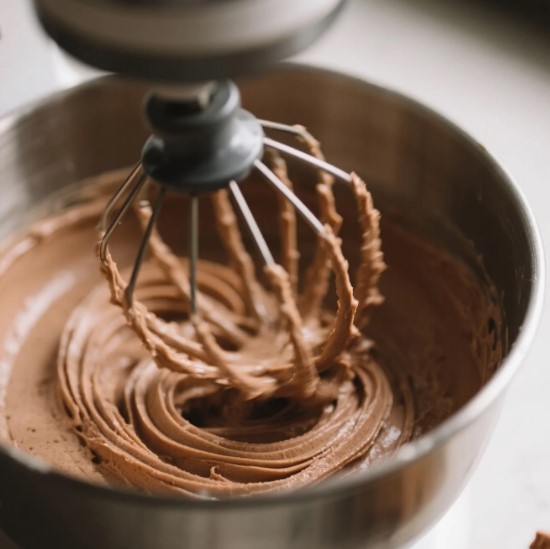 Mocha Coffee Cake Components Mixing