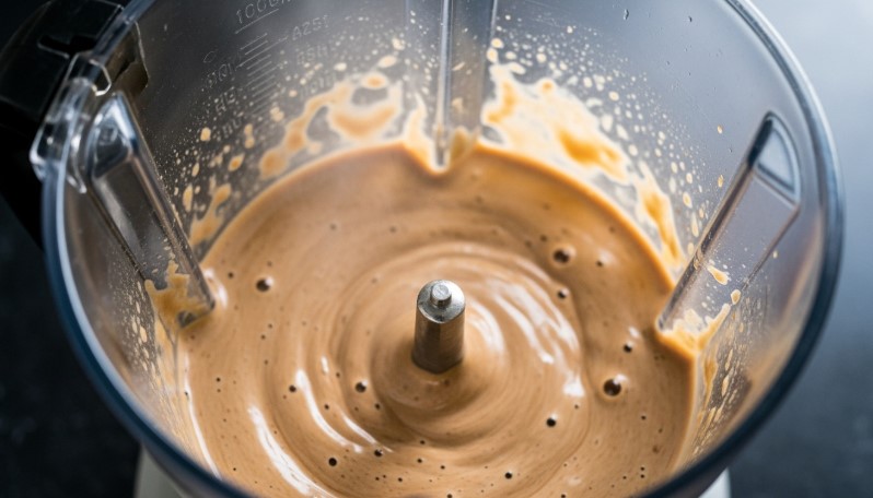 blending coffee loophole ingredients into creamy drink