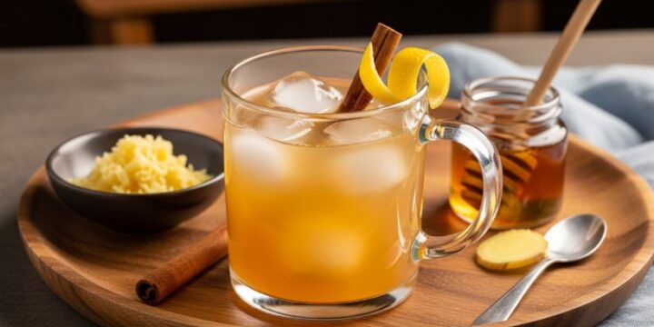 finished natural zepbound recipe drink in clear mug