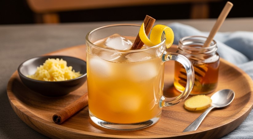 finished natural zepbound recipe drink in clear mug