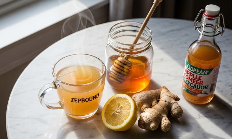 steaming glass of natural zepbound recipe with fresh ingredients