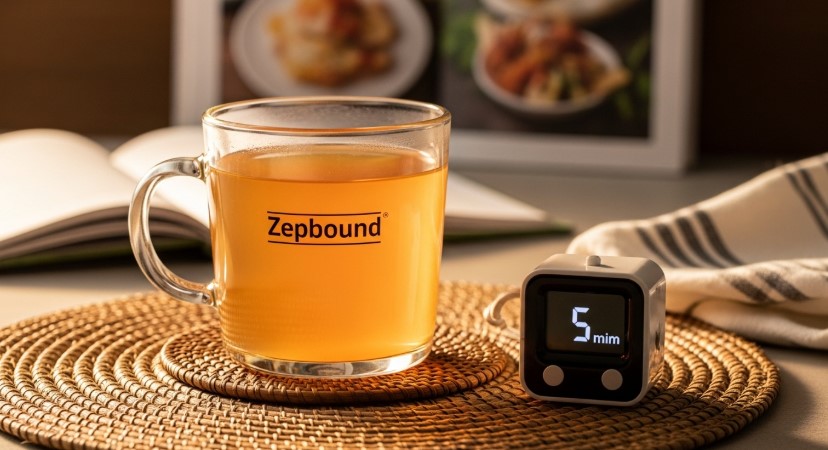 steeping natural zepbound recipe drink in mug