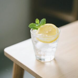 A glass of 7 second ice water hack