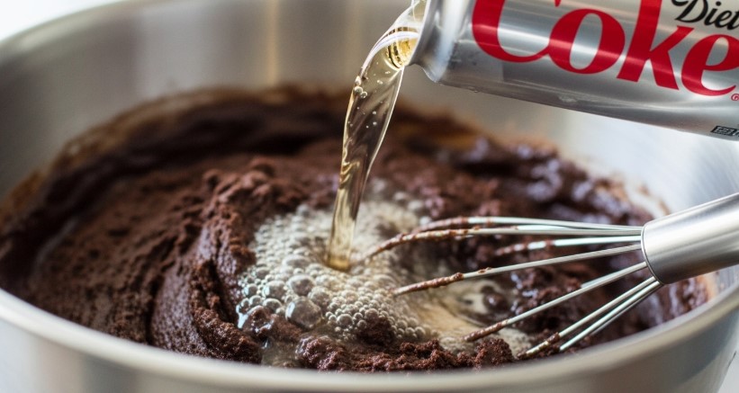 Diet Coke and Cake Mix Mixing​