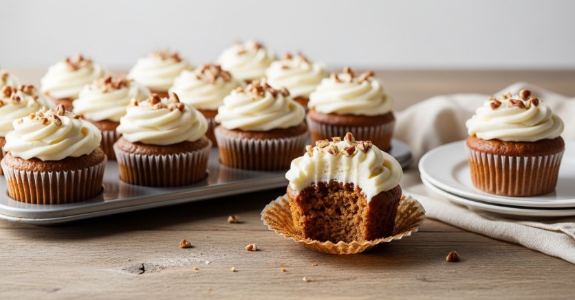Best carrot cake cupcakes with cream cheese frosting