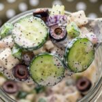 finished creamy high protein cucumber chicken salad