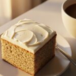 final slice of banana cake with coffee