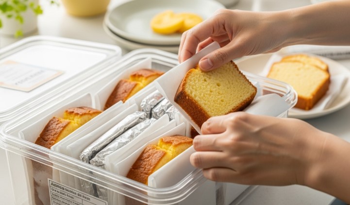 Freezing cream cheese pound cake slices