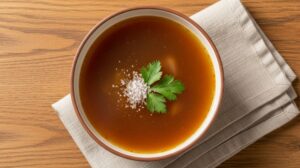 bowl of beef bone broth