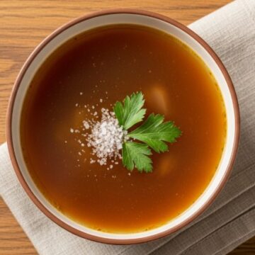 bowl of beef bone broth