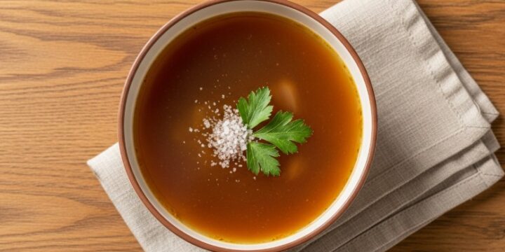 bowl of beef bone broth