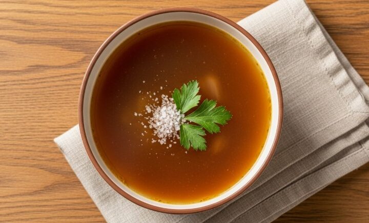bowl of beef bone broth