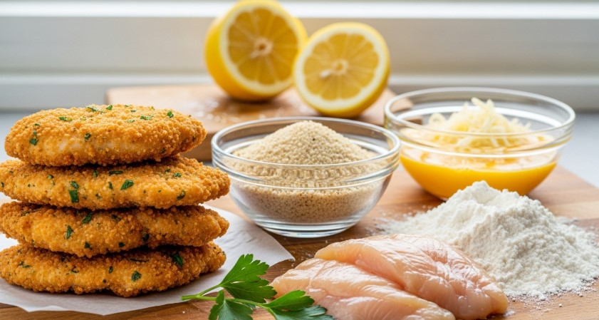 chicken cutlet breading station