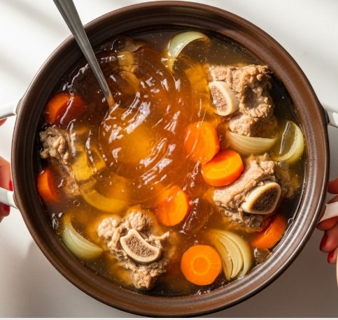 gelatinous beef bone broth
