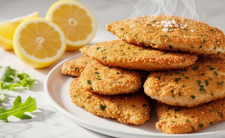 platter of Italian chicken cutlets